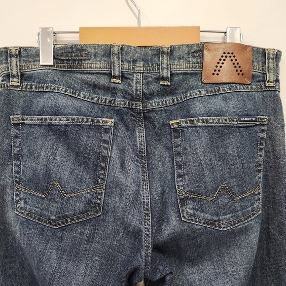 ALBERTO Jeans T400 Blue Stone Modern Fit Soft Wear Denim 34x36 Actual 34X31 - Picture 4 of 12